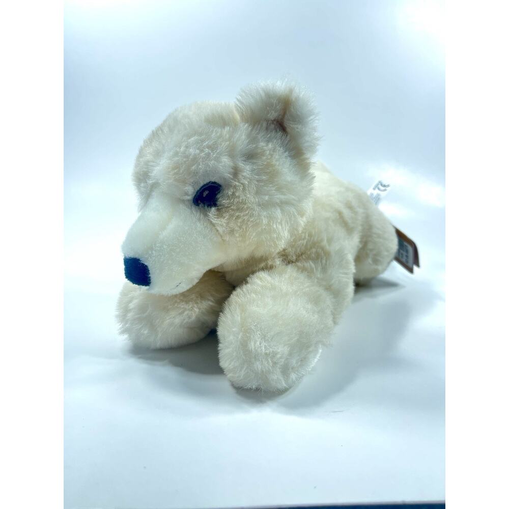 SeaWorld Earth Keeperz Polar Bear Plush Stuffed Animal Cream Laying 10” 2025 NWT